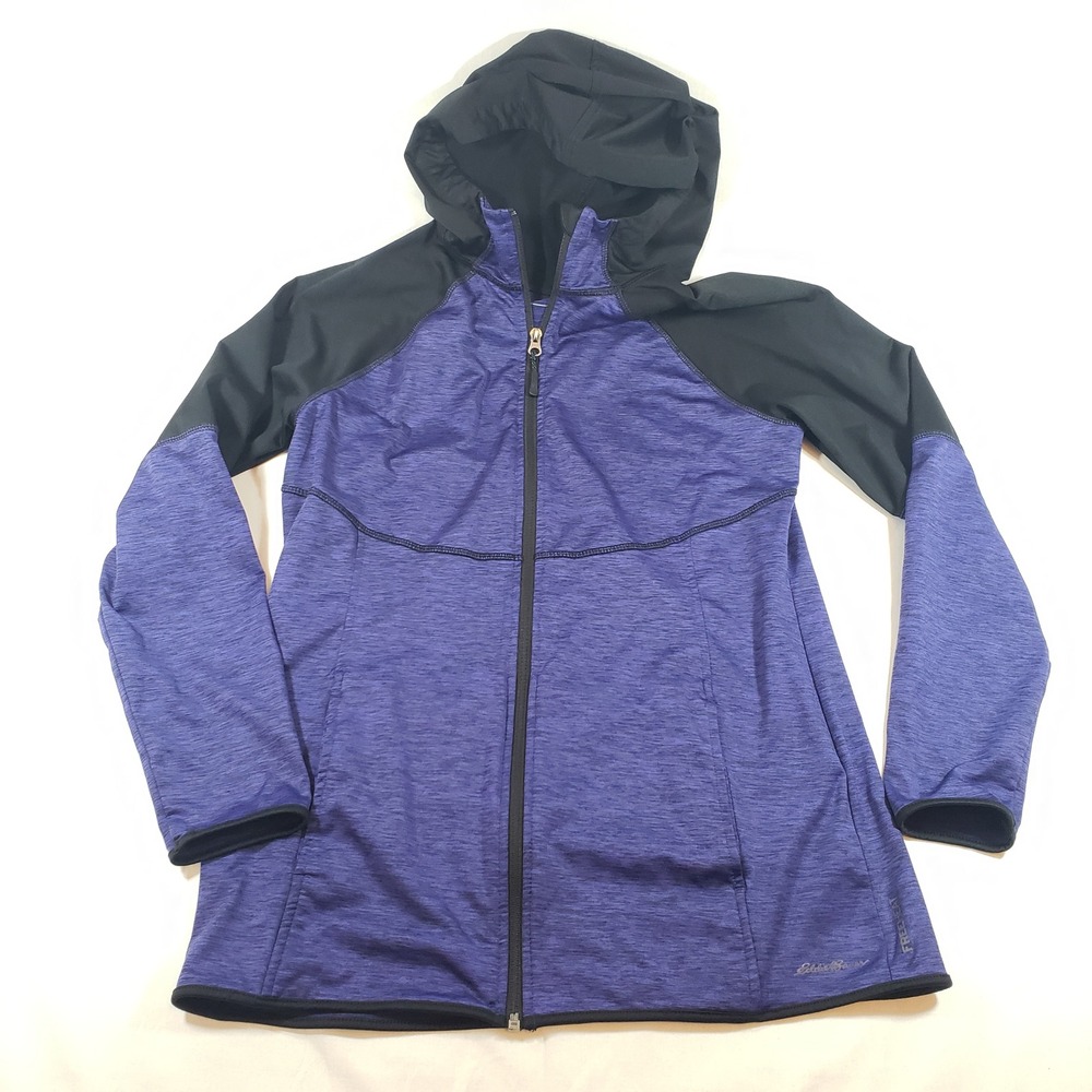 Eddie Bauer‎ Freeheat Womens L Purple Black Full Zip Active Jacket